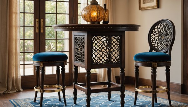 Tabouret de bar marocain : l'élégance artisanale à votre table